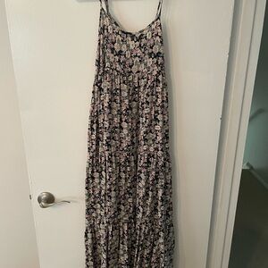 NATURAL LIFE Black and Cream Pleated Sundress
